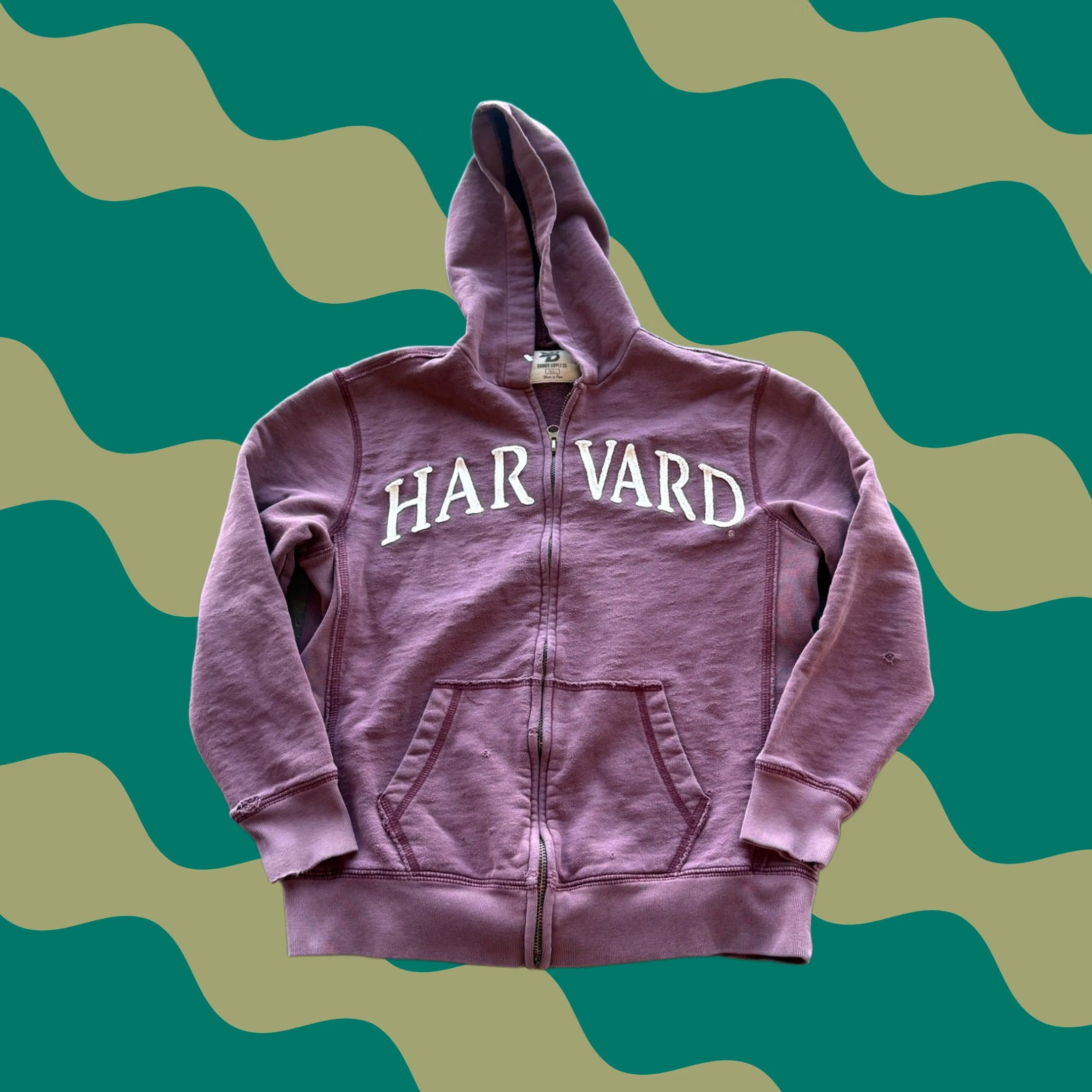 Vintage VINTAGE Harvard University College Full Zip Maroon Hoodie Sweatshirt Women Small Size S / US 4 / IT 40 - 1 Thumbnail