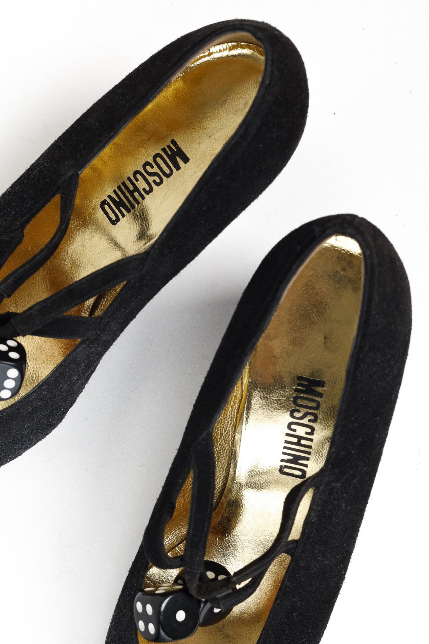 Moschino Moschino Vintage Black Suede Lucky Dice Pumps Size US 6.5 / IT 36.5 - 9 Thumbnail
