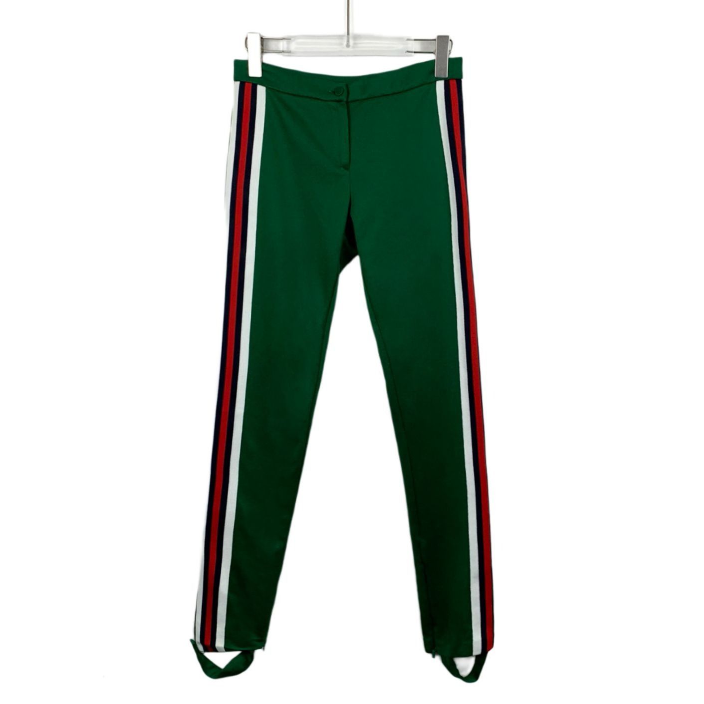 Gucci [Gucci] Green Side Stripe Leggings XS Size US 26 / EU 42 - 1 Thumbnail