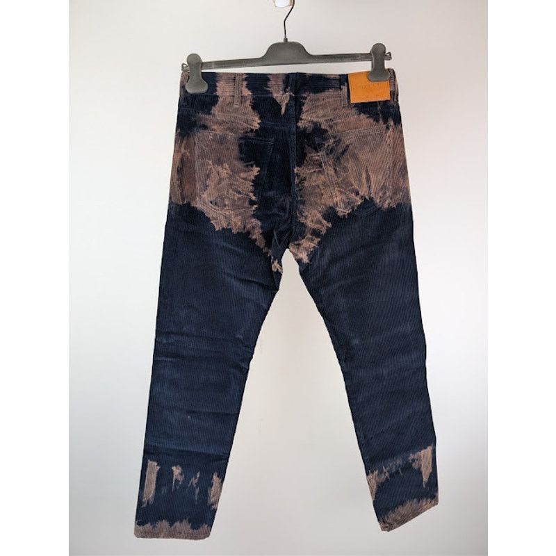 Gucci o1rshd1 Bleached Cotton Corduroy Tapered Denim Pants in Blue Size US 33 - 11 Thumbnail