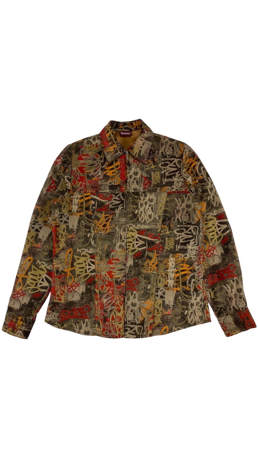 Vintage 🔥LASTDROP🔥 Vintage Y2K Crazy Graffiti Light Jacket Zip Shirt Size M / US 6-8 / IT 42-44 - 1 Thumbnail