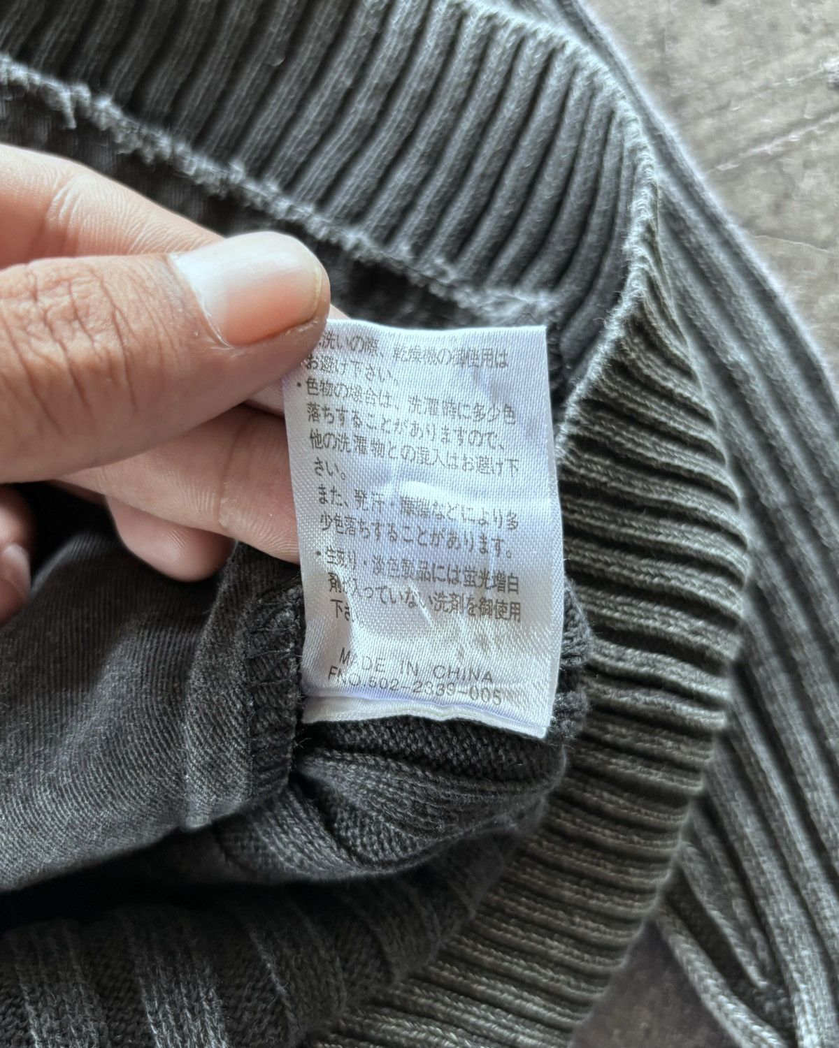 If Six Was Nine × Japanese Brand × Le Grande Bleu (L.G.B.) Ifsixwasnine Lgb Style Stone Washed Grey Knit Zip Up Size US M / EU 48-50 / 2 - 5 Thumbnail