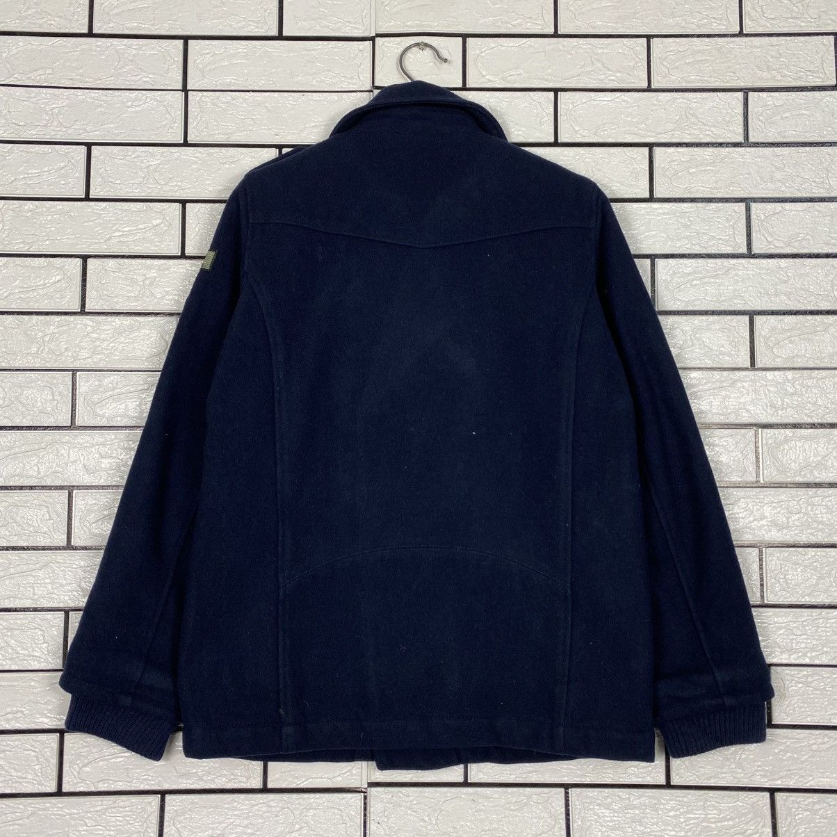 Japanese Brand Ehyphen World Gallery Wool Biker Jacket Double Collar Size US M / EU 48-50 / 2 - 9 Thumbnail