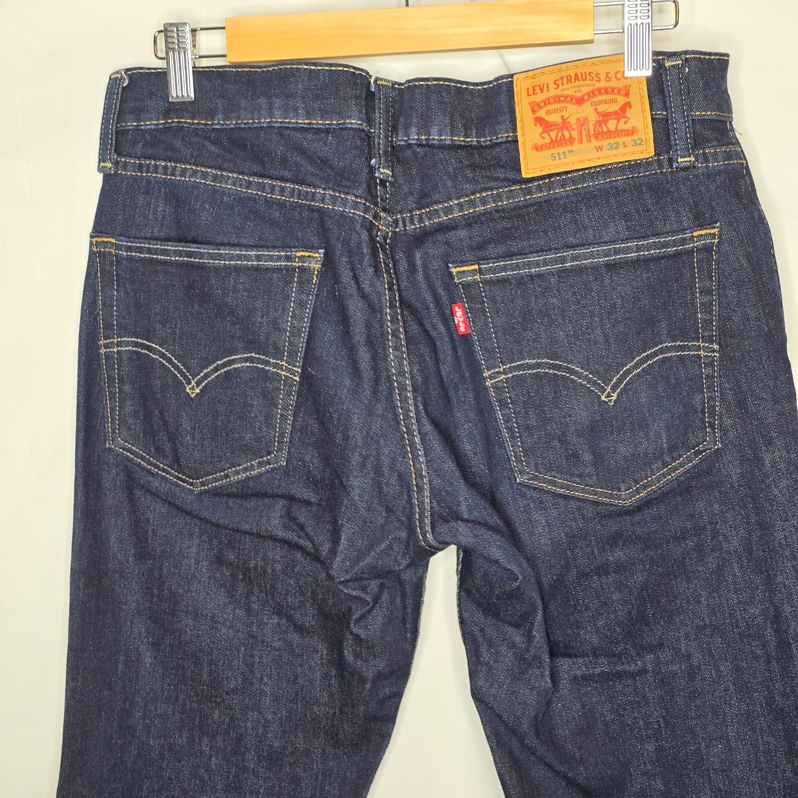 Levi's Men's Levi's 501 Dark Wash Blue Denim Jeans Size W32 L32 Size US 32 / EU 48 - 7 Thumbnail