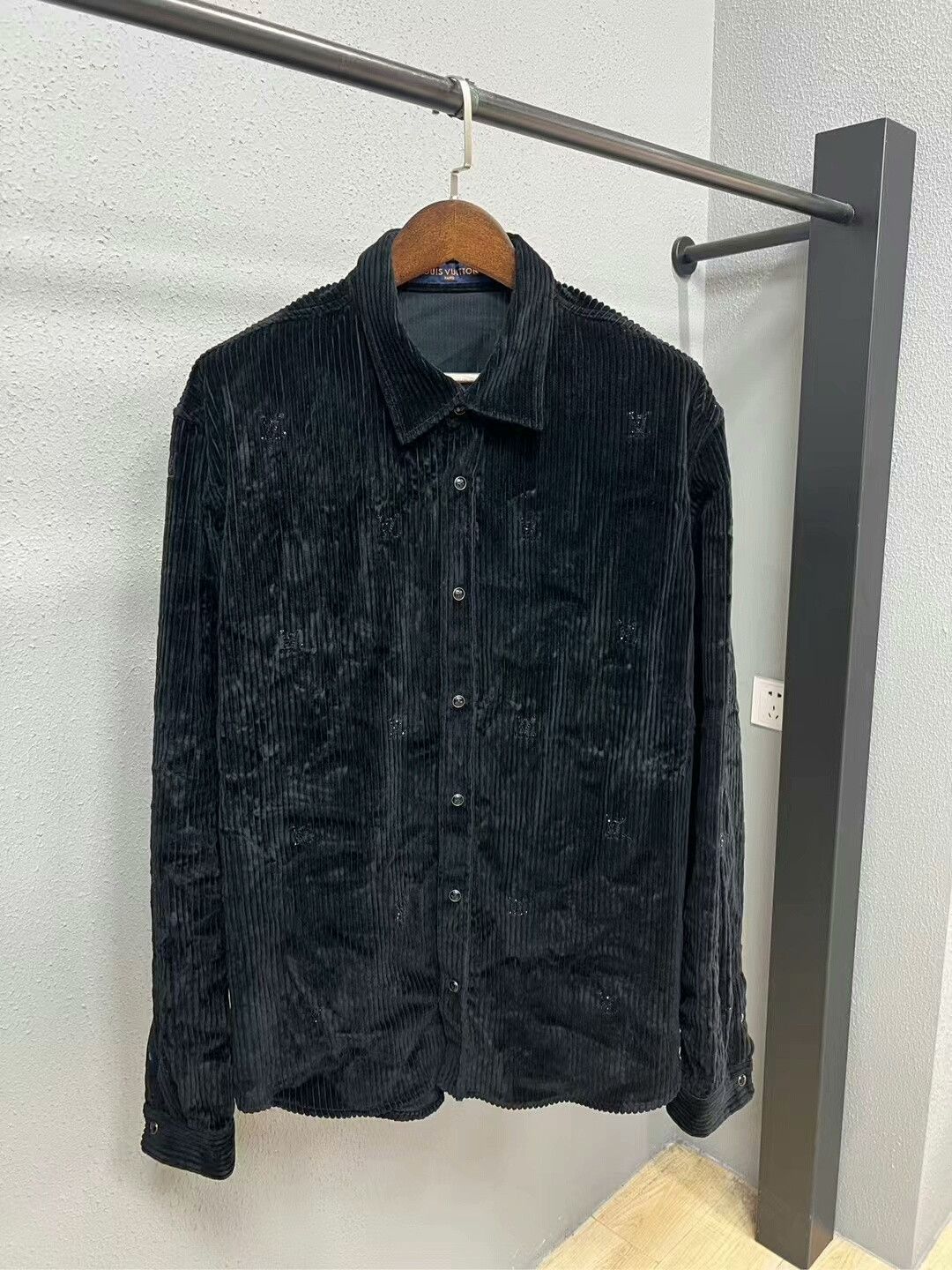 Louis Vuitton Rhinestone Shirt in Black