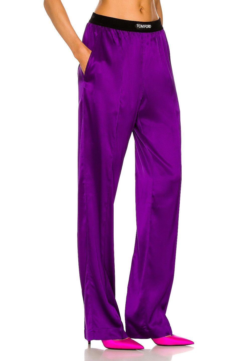 Tom Ford o1y0126 Logo Sweatpant in Purple/Black Size 30" / US 8 / IT 44 - 2 Thumbnail