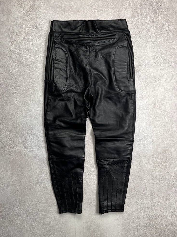 Genuine Leather × Vintage Vintage Moto Genuine Leather Avantgarde Pants Y2K XL Size US 36 / EU 52 - 3 Thumbnail