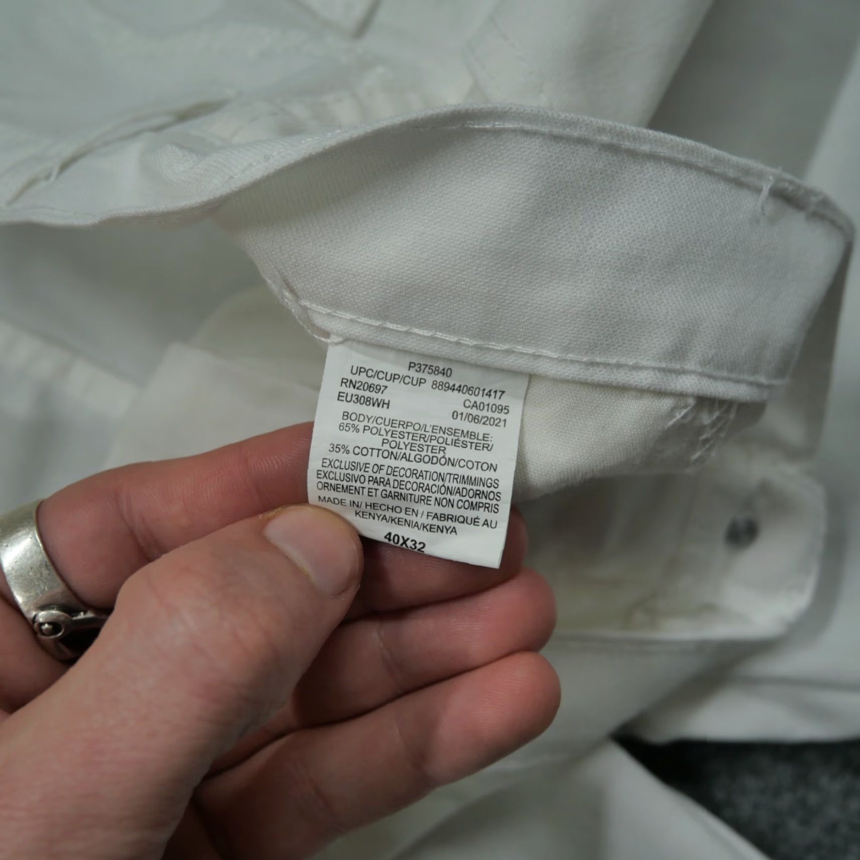 Dickies Dickies Pants Mens 40x32 White Painters Workwear Carpenter Flat Front Straight Inseam 32 Regular Size US 40 / EU 56 - 4 Thumbnail