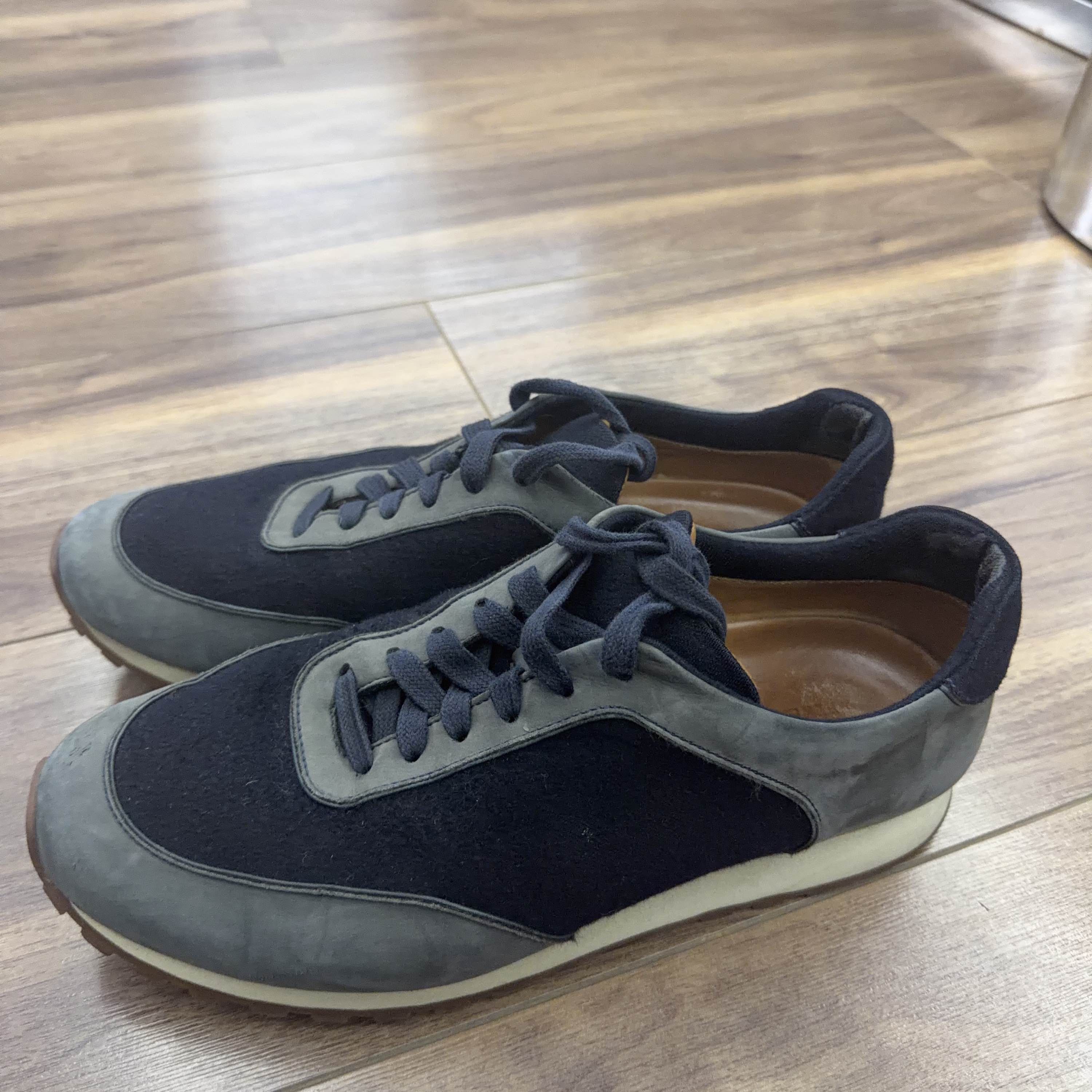 Loro Piana Loro Piana Two-Tone Suede Wool Low-Top Sneakers Size 43 Size US 10 / EU 43 - 1 Thumbnail