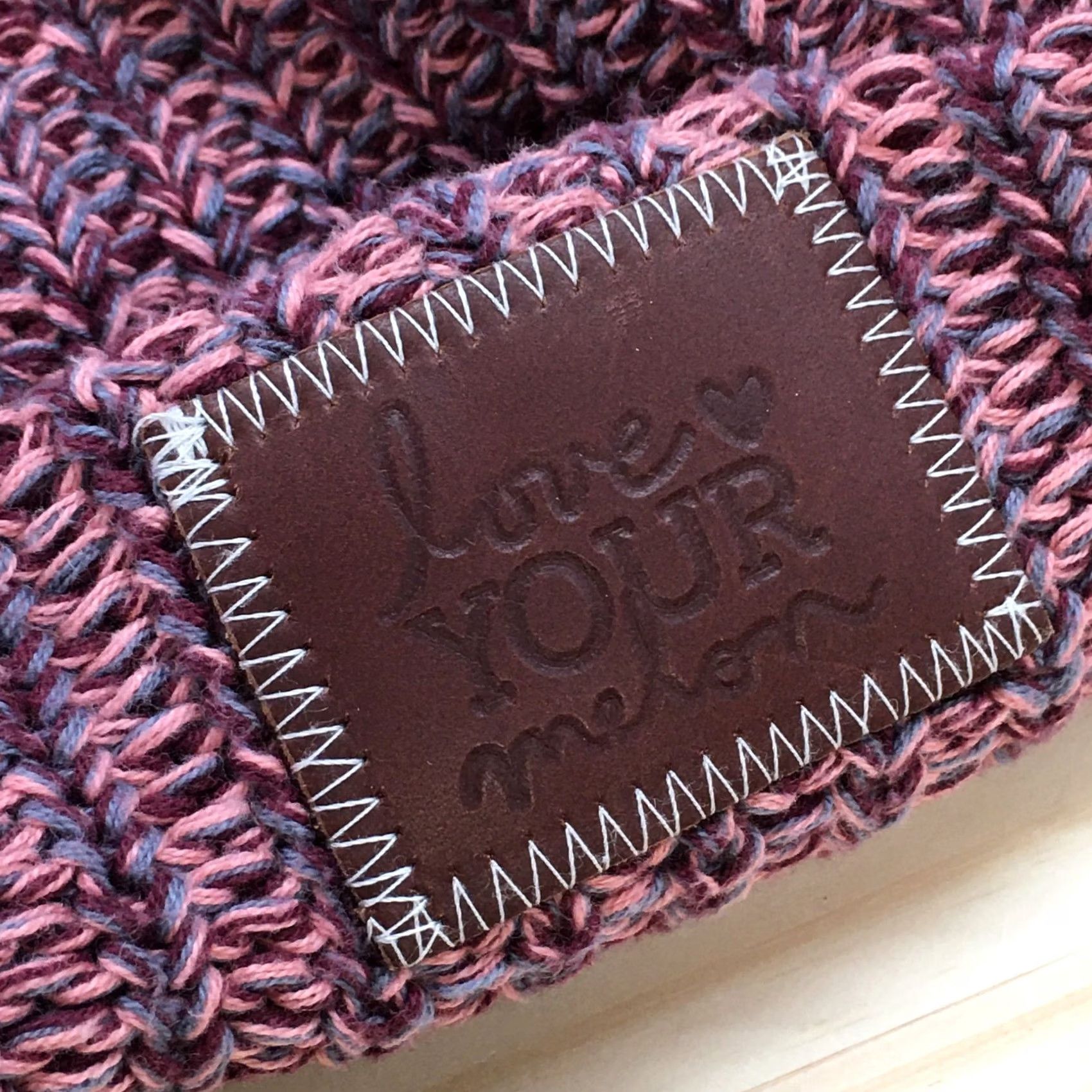 Vintage Love Your Melon Cuffed Winter Beanie Hat Women Pink Mesh Knit One Size Adjustable Size ONE SIZE - 7 Thumbnail