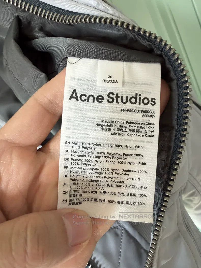 Acne Studios Acne Studios size 30 Light Grey Blue Oversized Pilot Jacket Size 4XL / US 24-26 - 4 Thumbnail