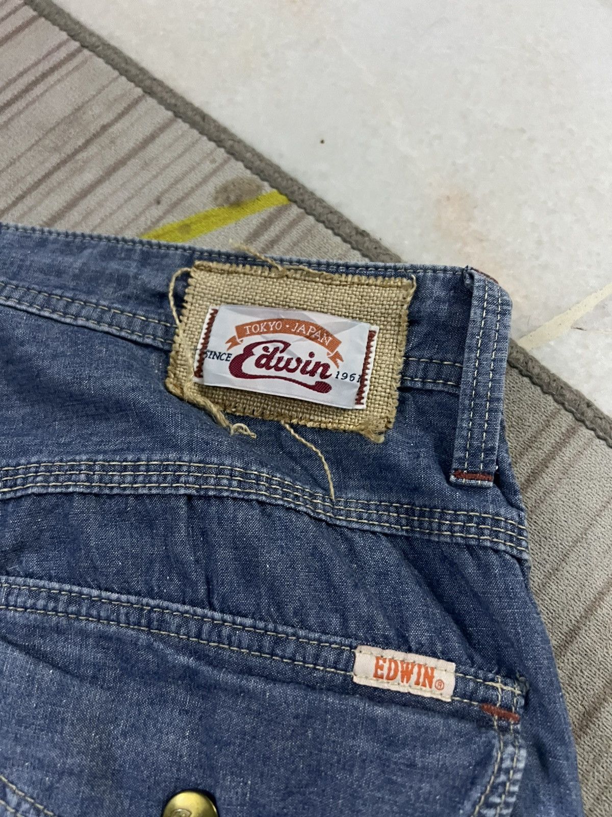 Japanese Brand EDWIN BAGGY JEANS Size US 31 - 18 Thumbnail