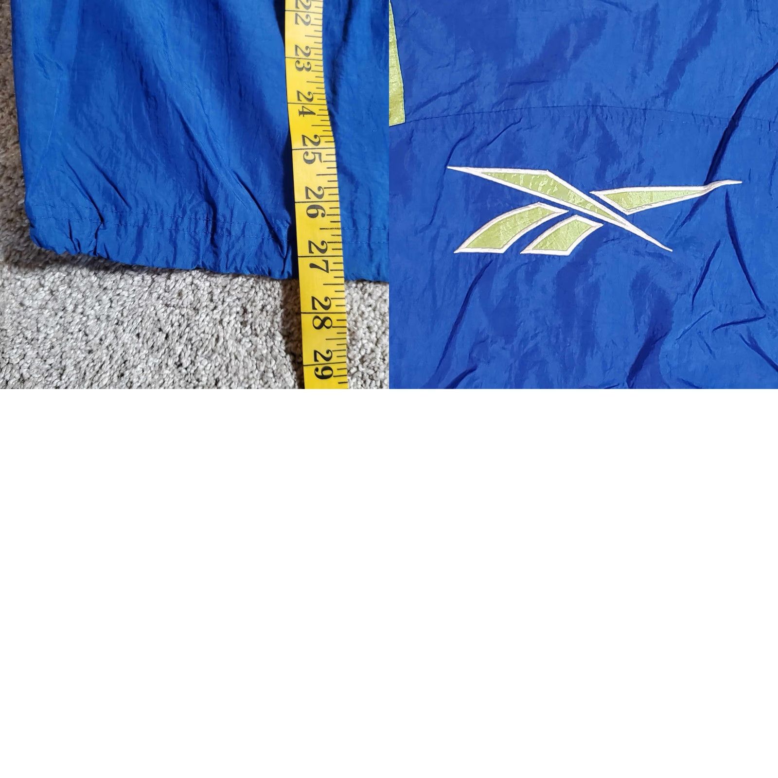 Reebok VINTAGE Reebok Jacket Windbreaker Hooded Pullover Blue Black 90s Mens M Size US M / EU 48-50 / 2 - 8 Thumbnail