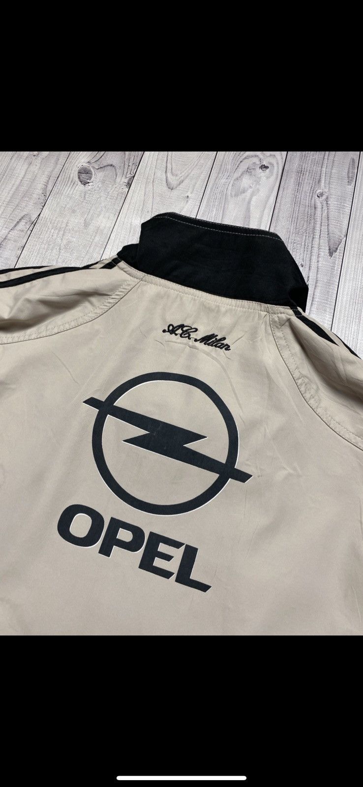 Adidas Vintage AC Milan soccer jacket size Xl Opel big logo beige Size US XL / EU 56 / 4 - 9 Thumbnail
