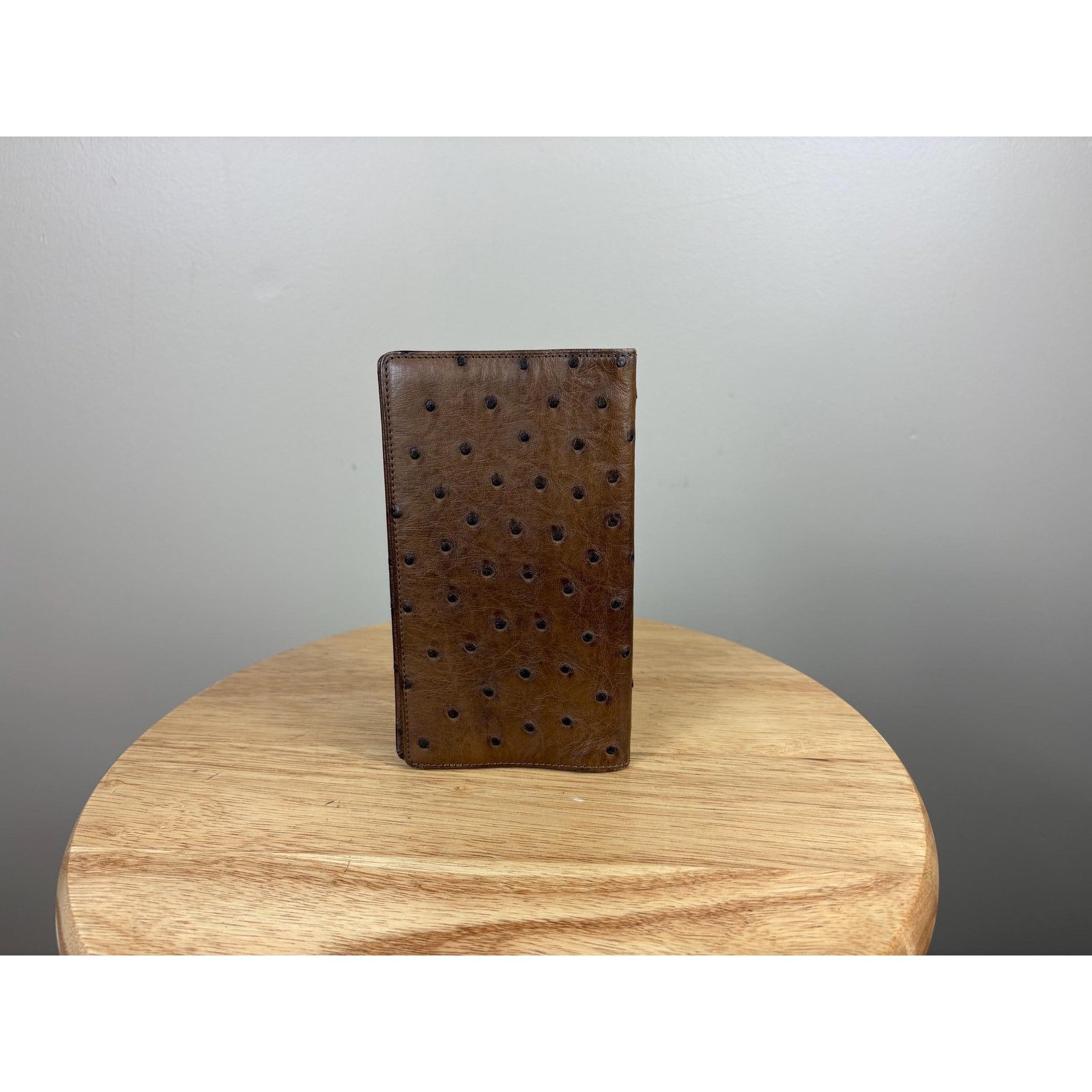 Louis Vuitton Authentic Louis Vuitton Brown Ostrich Check-book Cover Size ONE SIZE - 2 Thumbnail
