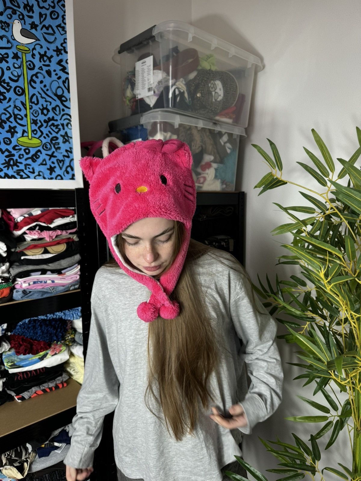 Cartoon Network CUTE HELLO KITTY AVIATOR HAT Size ONE SIZE - 2 Thumbnail