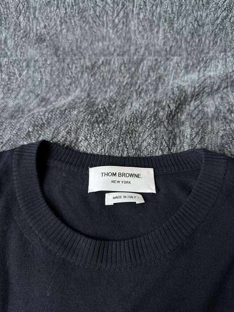 Thom Browne Thom browne Blue wool knitwear 2503-Nextarrow Size US M / EU 48-50 / 2 - 2 Thumbnail