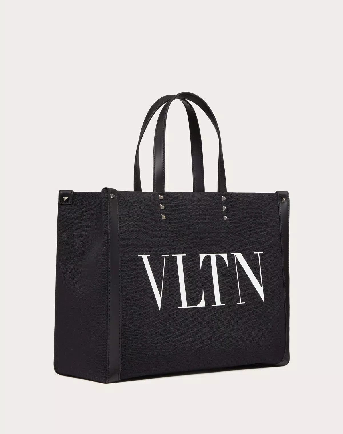Valentino oc11z0725 Size: OS/ Medium Canvas Shopper in Black Size ONE SIZE - 2 Thumbnail