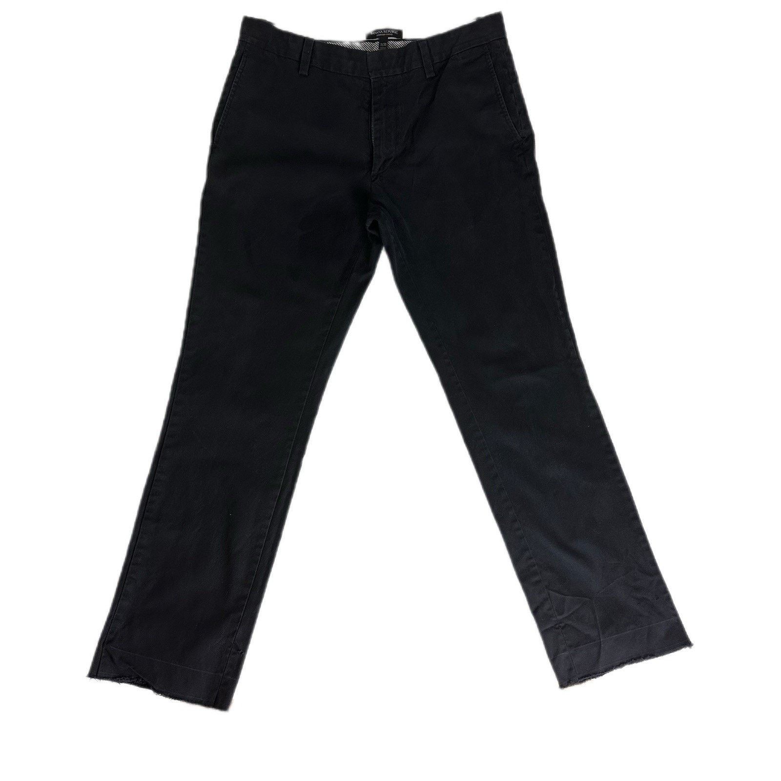 Banana Republic Banana Republic Emerson Chino Pant Black Cotton Mens Size US 31 - 1 Thumbnail