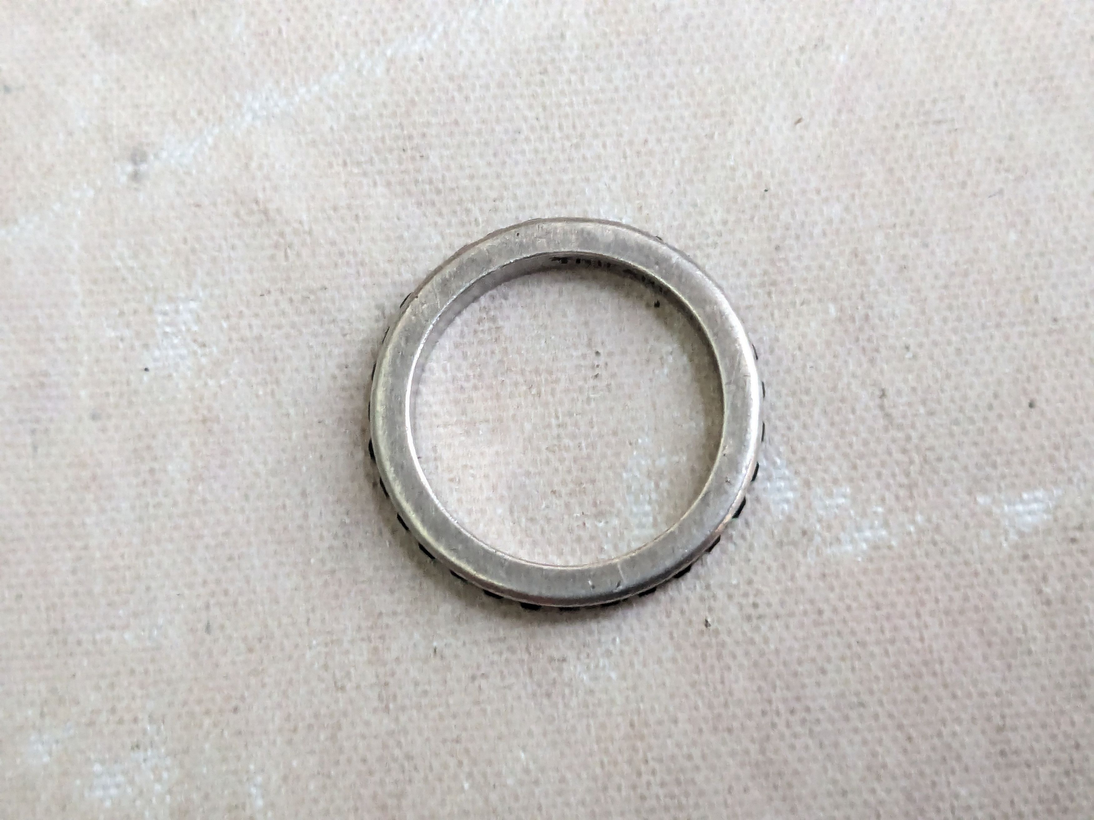 Sterling Silver Vintage Trifari Sterling Silver Signet Ring Eternity 5.5 Size ONE SIZE - 4 Thumbnail