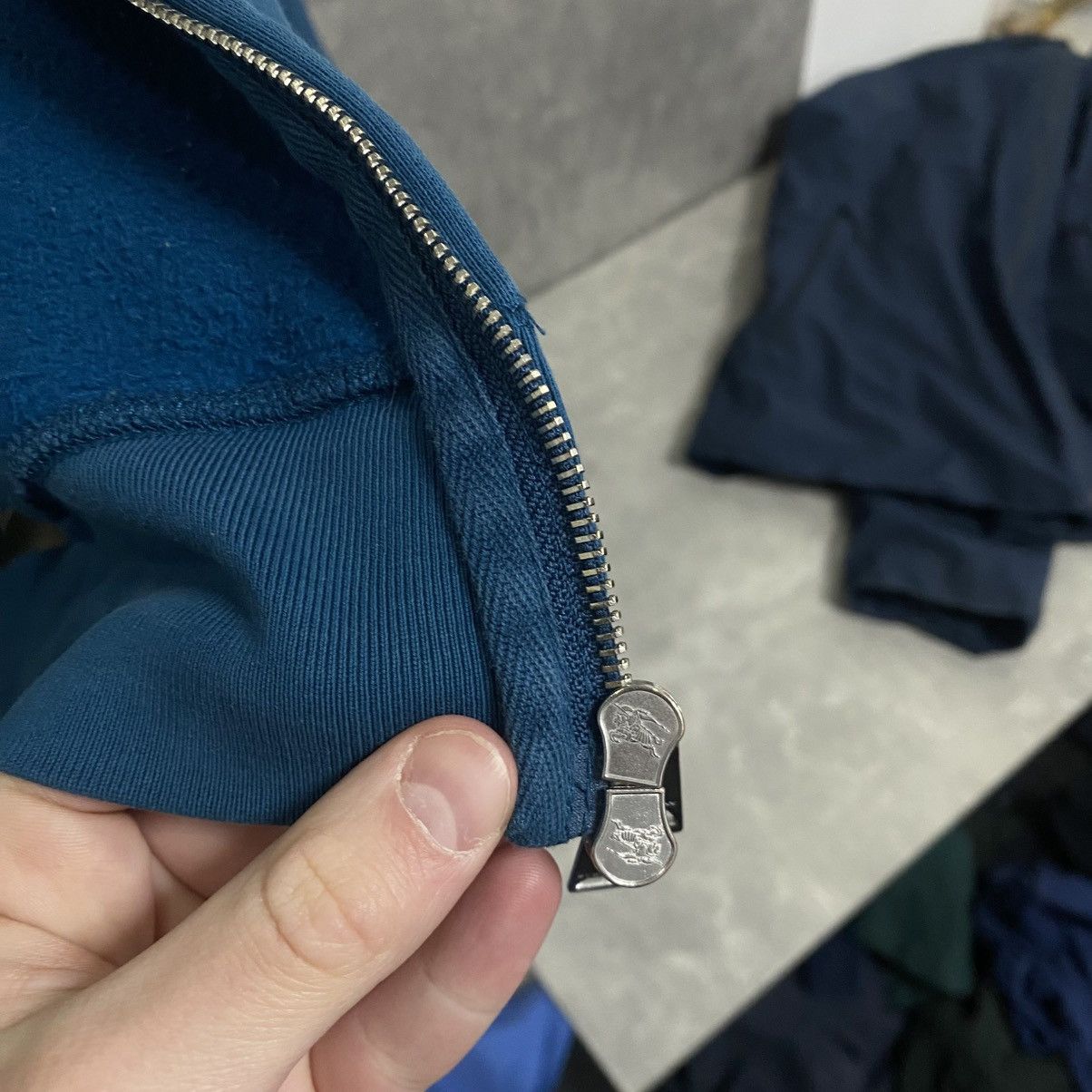 Burberry Blue Burberry zip hoodie Size US L / EU 52-54 / 3 - 12 Thumbnail