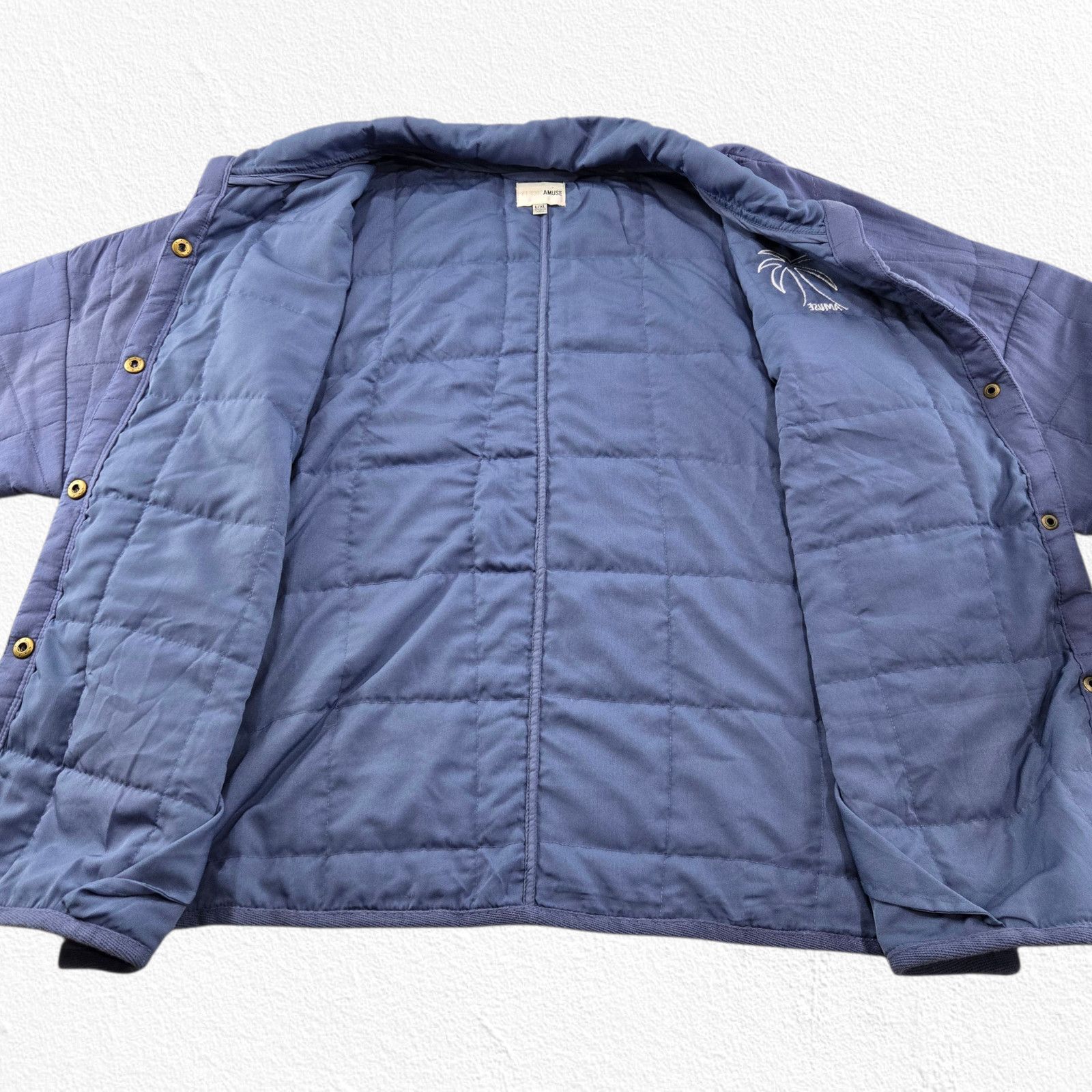 Other Amuse Society Blue Quilted Cotton Jacket Oversized Large/XL Size XL / US 12-14 / IT 48-50 - 9 Thumbnail