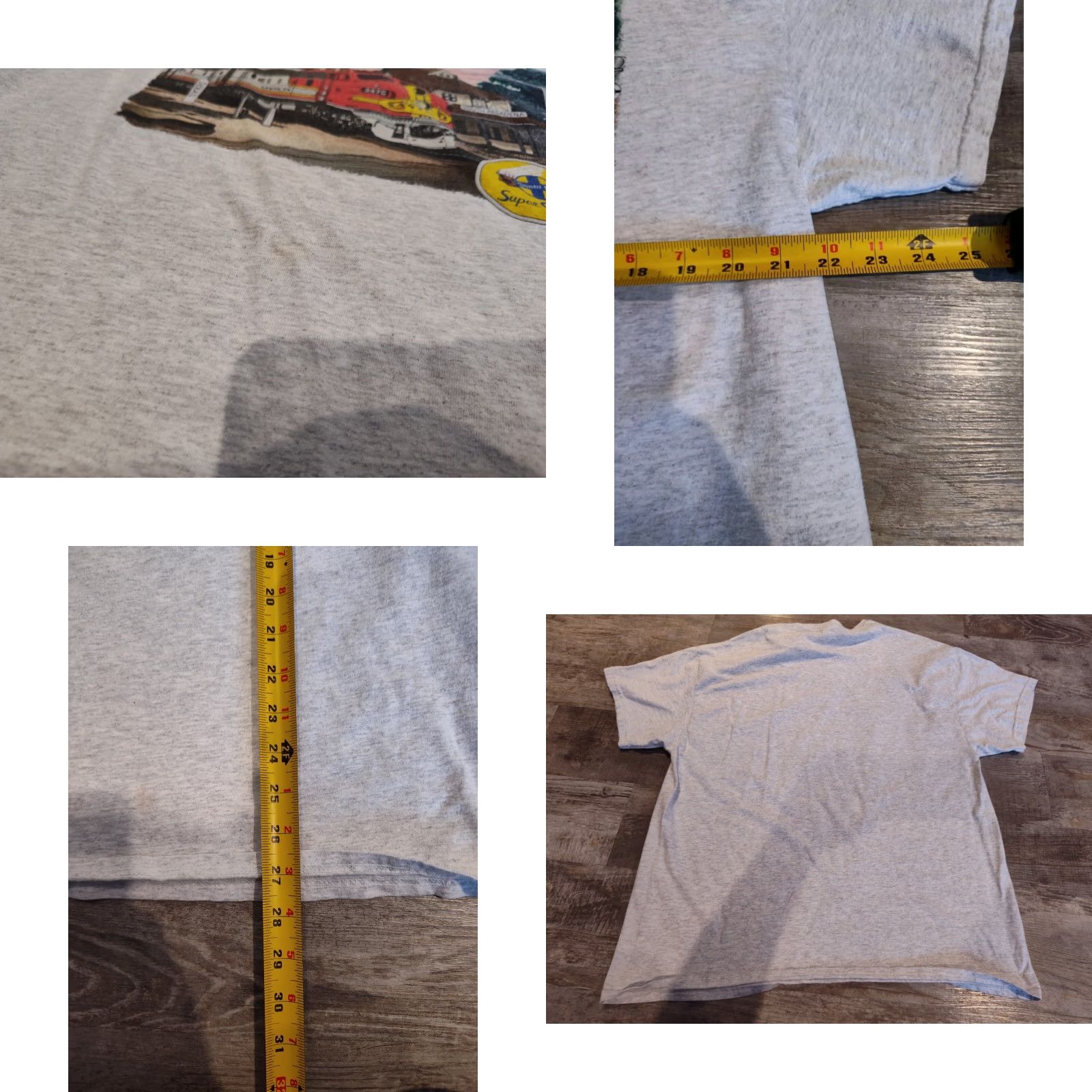 Vintage VINTAGE Santa Fe Super Chief Graphic T-Shirt Men Size XL Gray Railroad Train 90s Daylight Sales Size US XL / EU 56 / 4 - 8 Thumbnail