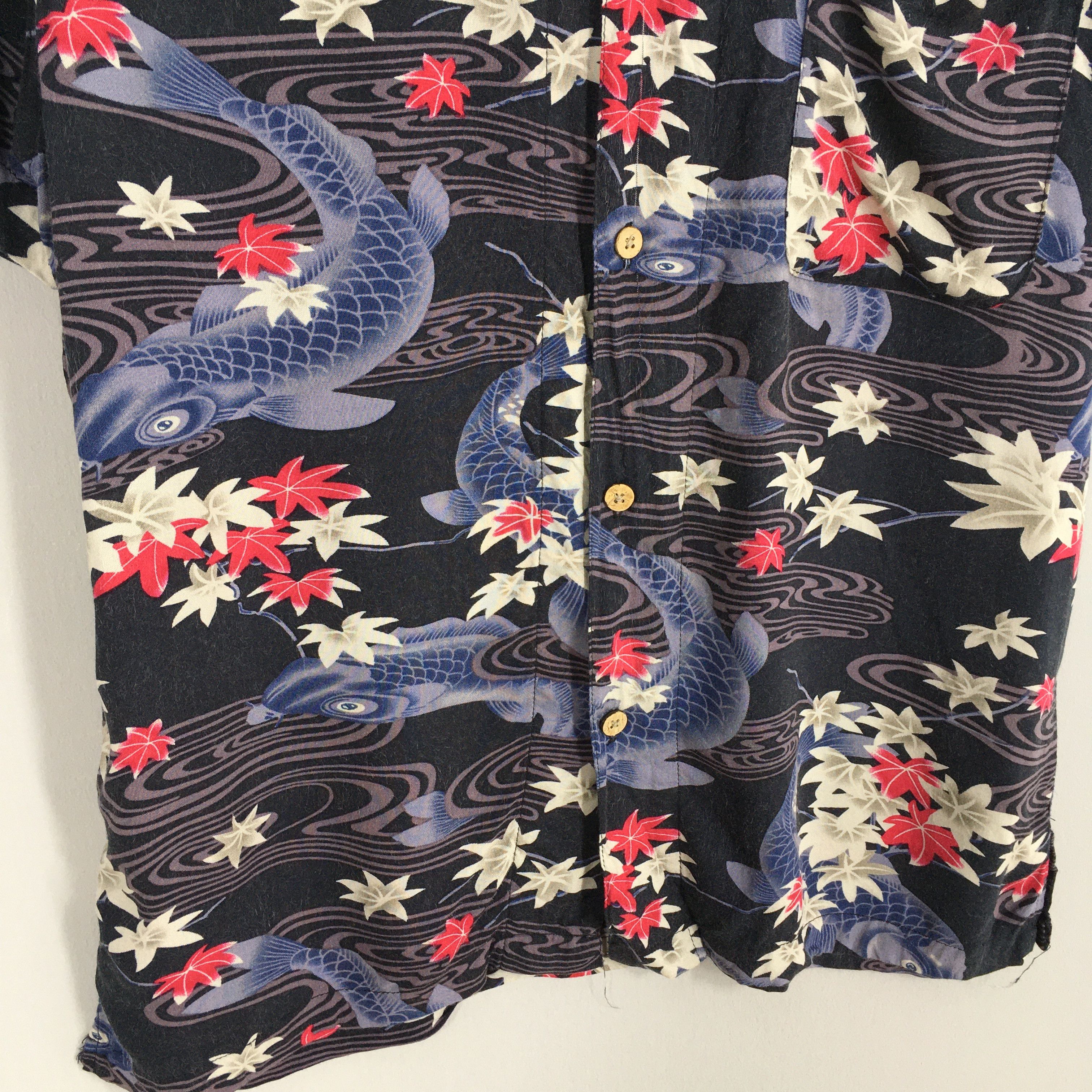 Sun Surf Vintage Hawaiian Japanese Koi Fish Rayon Shirt Medium Size US M / EU 48-50 / 2 - 4 Thumbnail