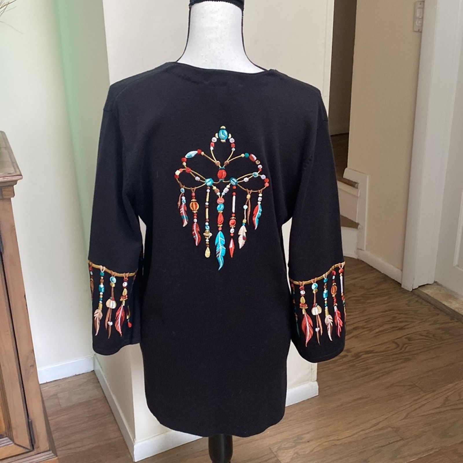 Other Bob Mackie Wearable Art Cardigan with Embroidery Size S / US 4 / IT 40 - 2 Thumbnail