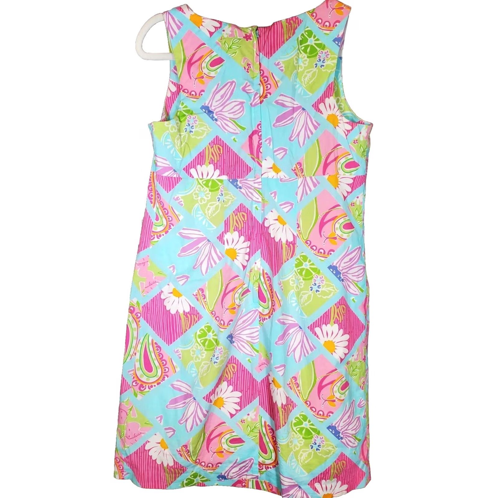 Lilly Pulitzer VINTAGE Lilly Pulitzer White Label Shift Dress Floral Patchwork Women's Size M Size M / US 6-8 / IT 42-44 - 2 Thumbnail