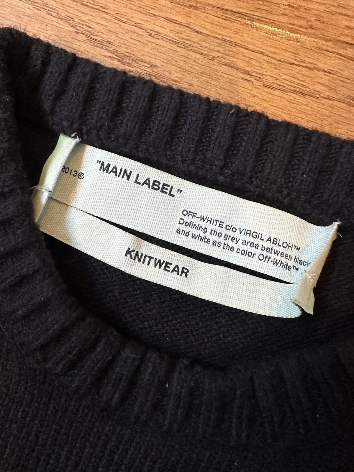 Off-White Virgil Era Off-White Distressed Knitted Sweater Size US L / EU 52-54 / 3 - 3 Thumbnail