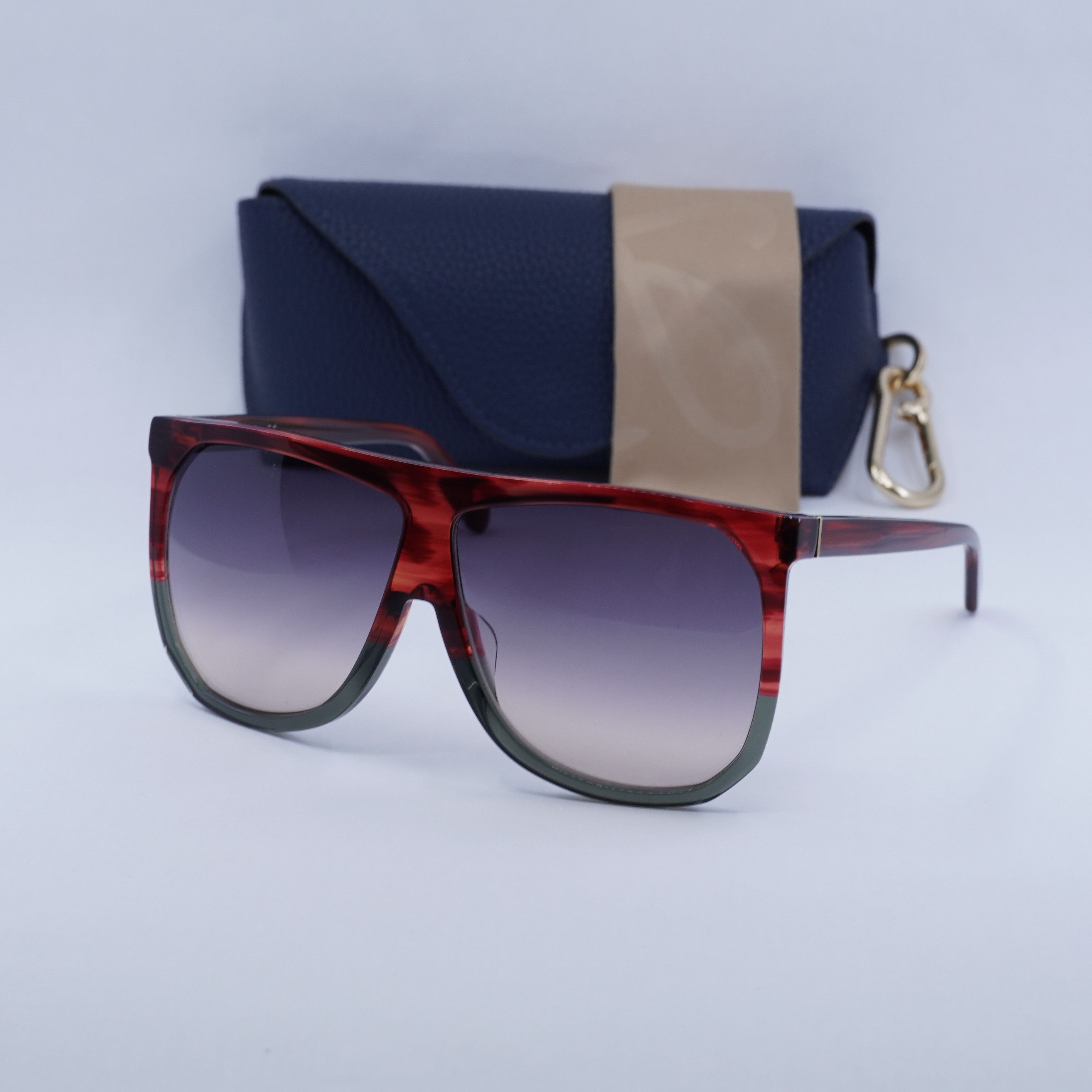 Loewe Loewe LW40001F 68B Filipa Sunglasses Red/Grey Square Frame Size ONE SIZE - 1 Thumbnail