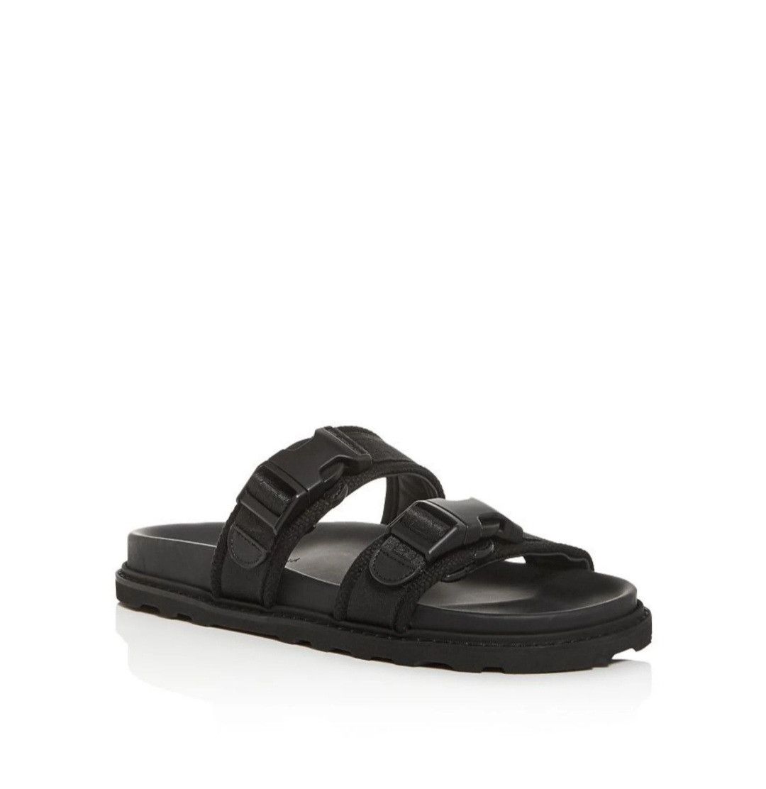 Bottega Veneta Bottega Veneta Leather & Canvas Strap Slide Sandals Size US 10 / EU 43 - 8 Thumbnail