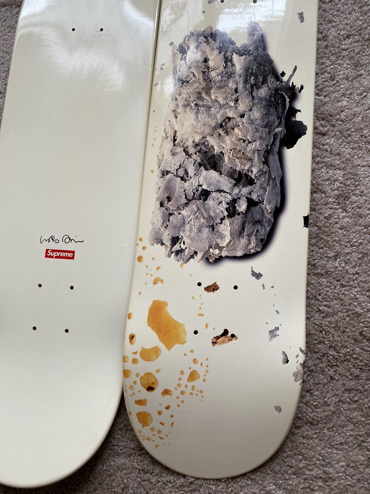 Supreme Supreme Urs Fischer skate deck set toasted fried baked