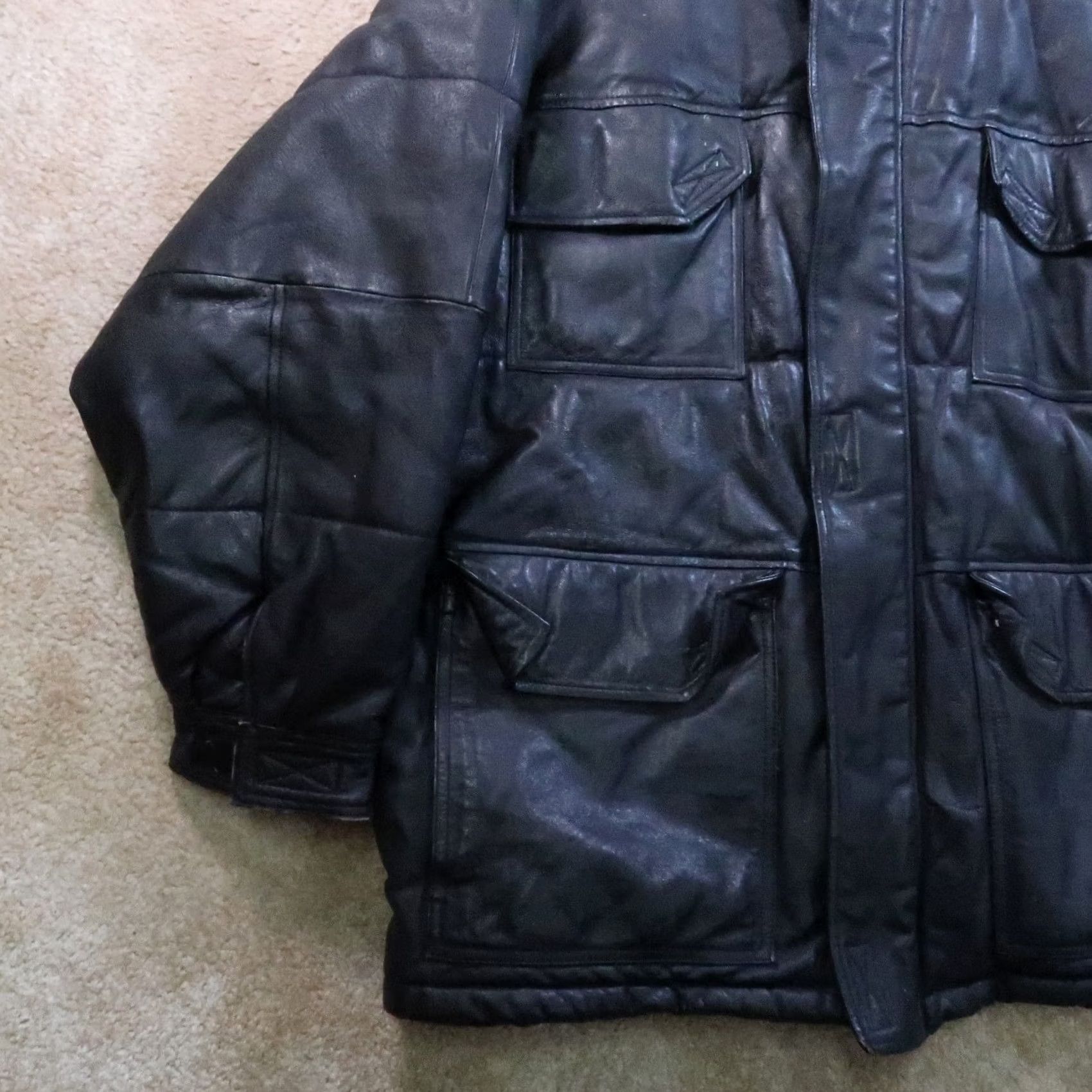 Vintage VINTAGE Wilsons Leather Jacket Mens Large Full Zip Insulated Black Size US L / EU 52-54 / 3 - 6 Thumbnail
