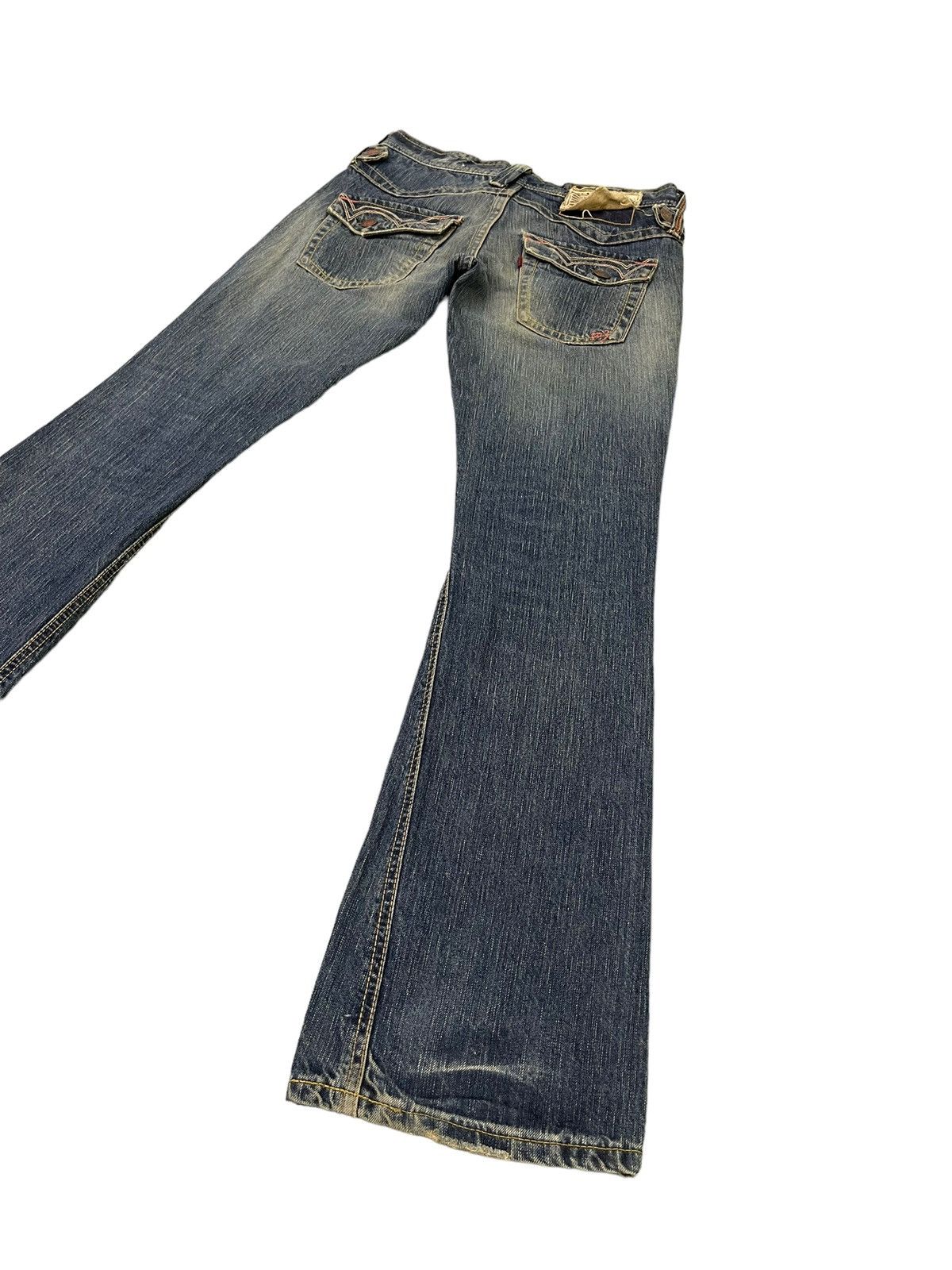 Edwin Flare Jeans Edwin Japan Faded Distress Boot Cut 8🟦1 Size US 29 - 12 Thumbnail