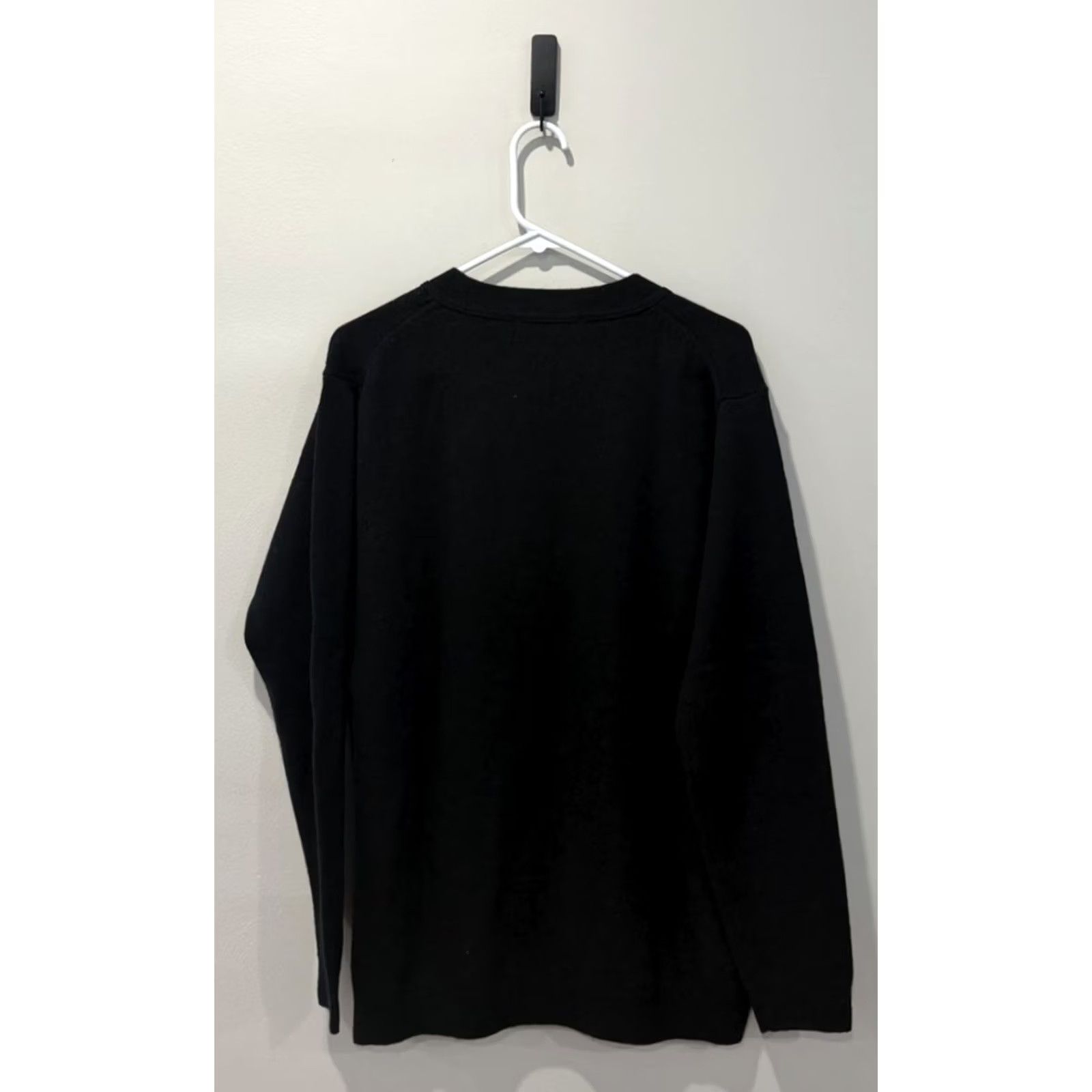 Vintage WOOLOVERS Merino Wool Cardigan Sweater Men L Black Pockets Cardigan Knit Lightweight V-Neck Casual Workwear Size US L / EU 52-54 / 3 - 2 Thumbnail