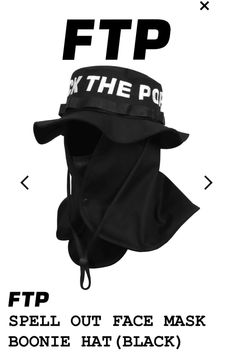 FTP Spell Out Face Mask Boonie Hat Desert Camo