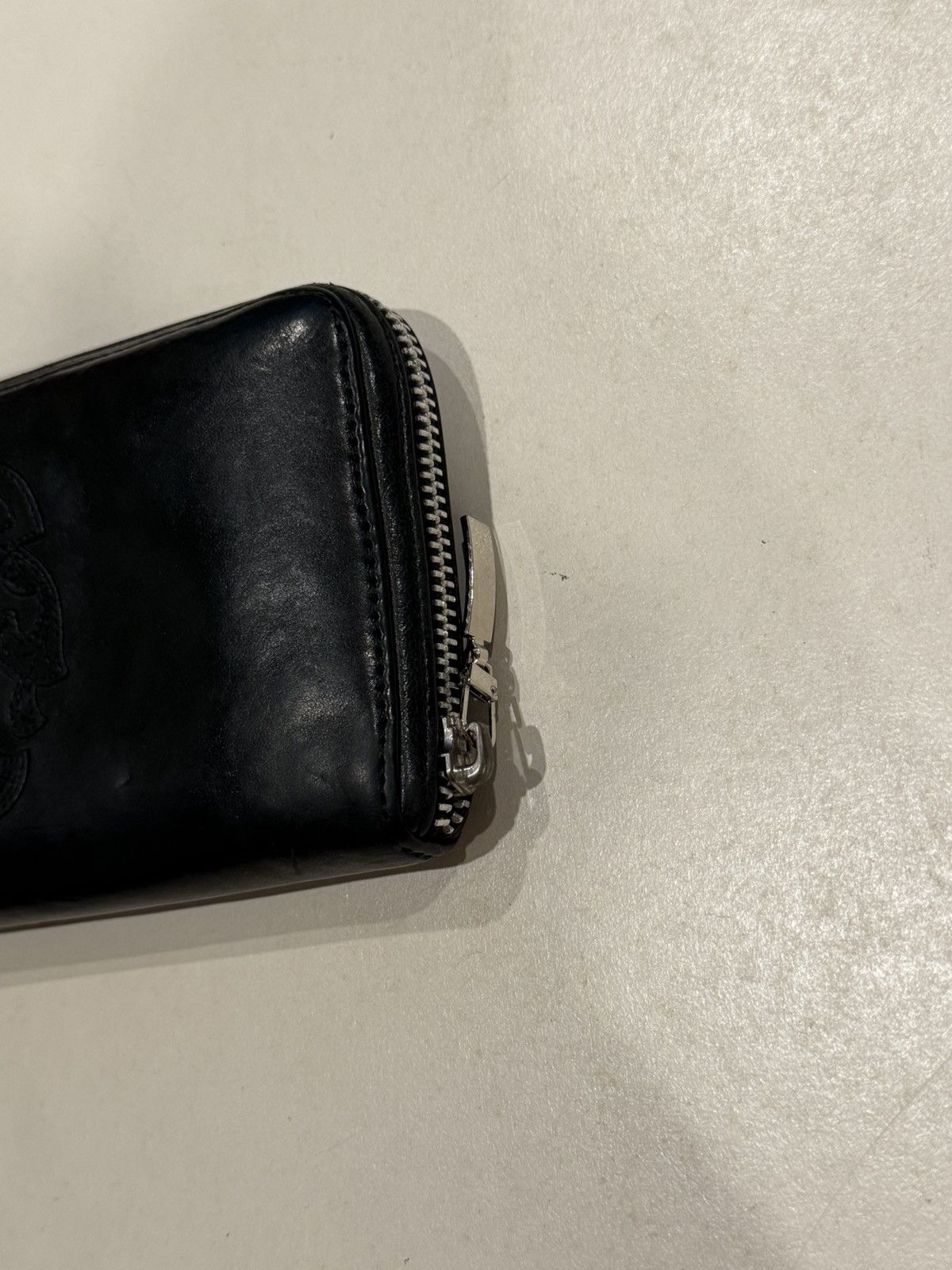 Chrome Hearts Chrome Hearts BS Fleur Wallet Black Leather Silver Scroll Size ONE SIZE - 12 Thumbnail
