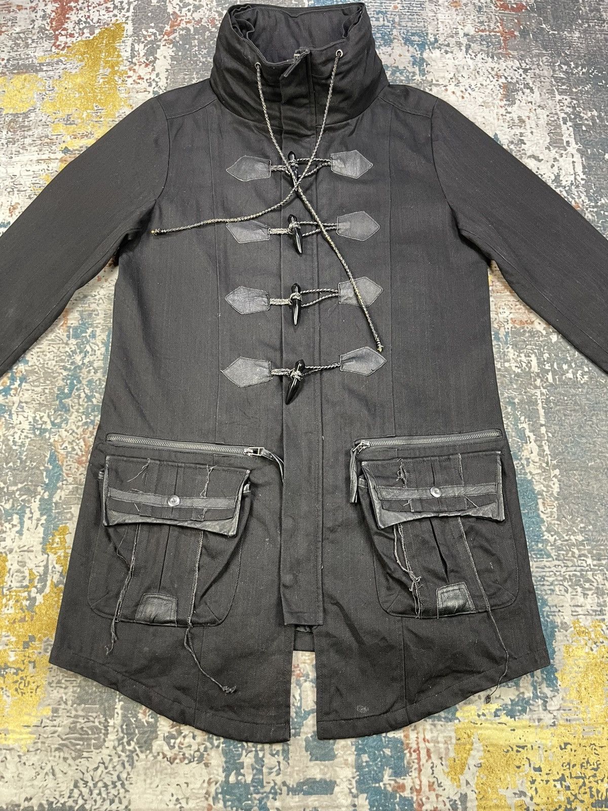 semanticdesign Semantic Design Bono Leather Tagged Toggle Long Jacket Size US M / EU 48-50 / 2 - 3 Thumbnail