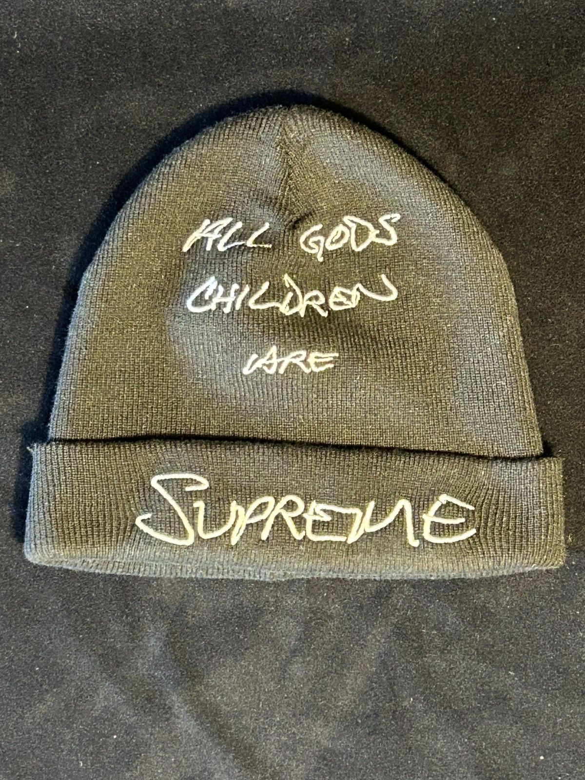 Supreme Supreme God Beanie “Black” | Grailed