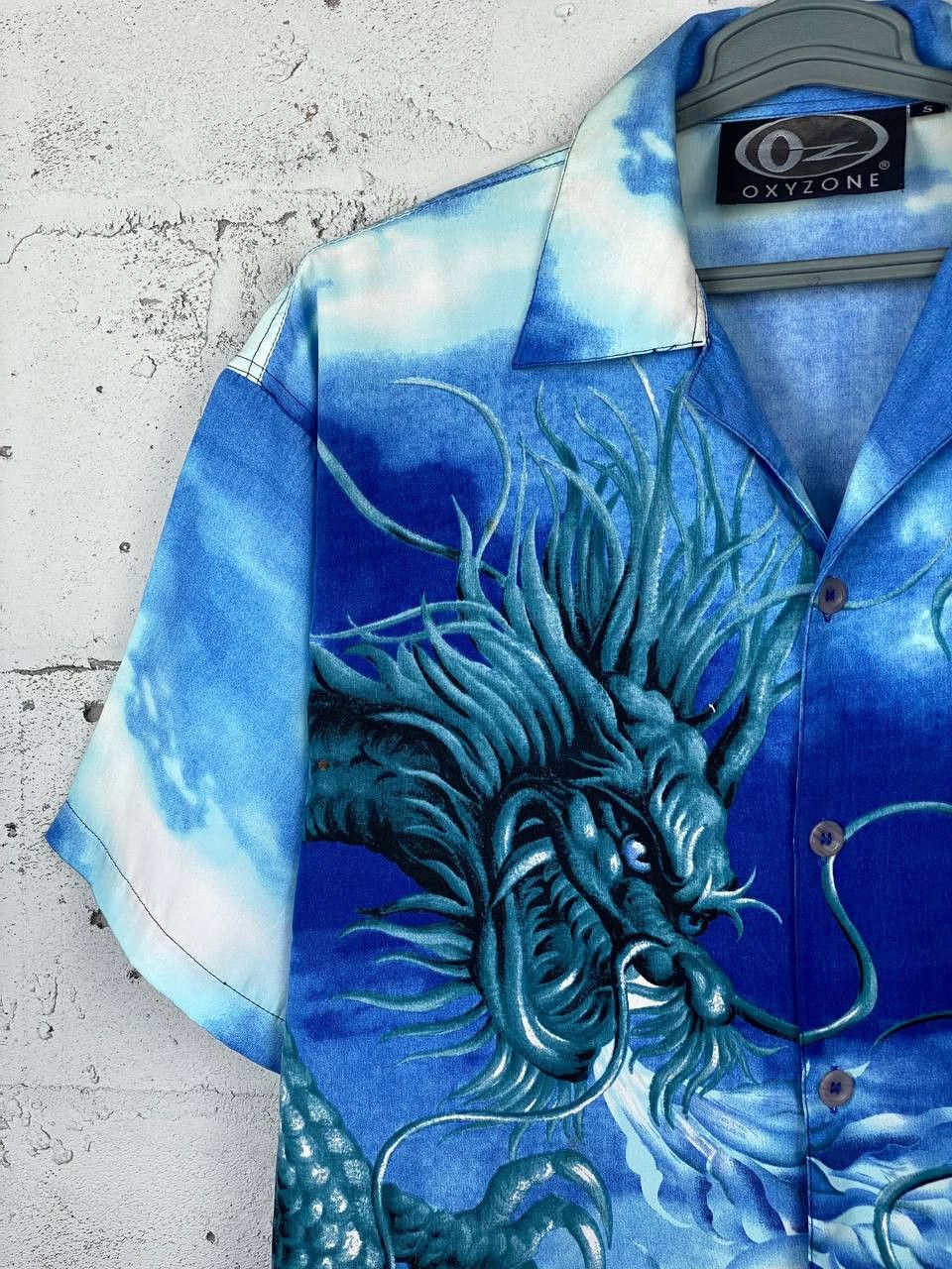 Desigual × Japanese Brand Vintage Crazy Dragon Shirt Japan Y2K Samurai Sakura Size US M / EU 48-50 / 2 - 2 Thumbnail