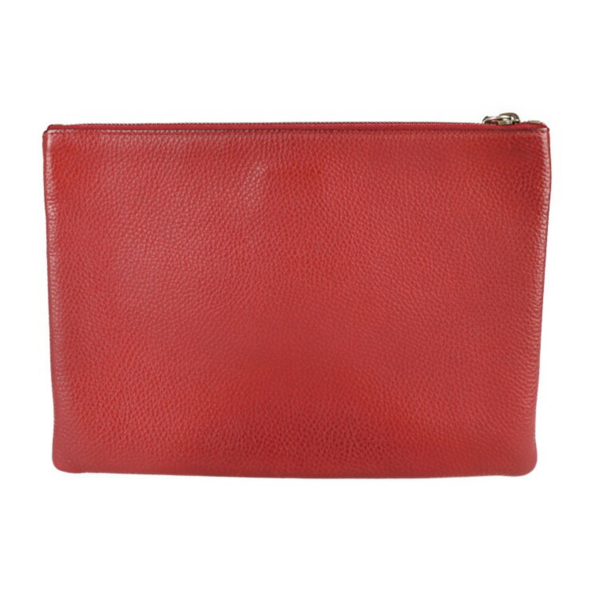 image of Gucci Animalier Clutch in Red, Women's