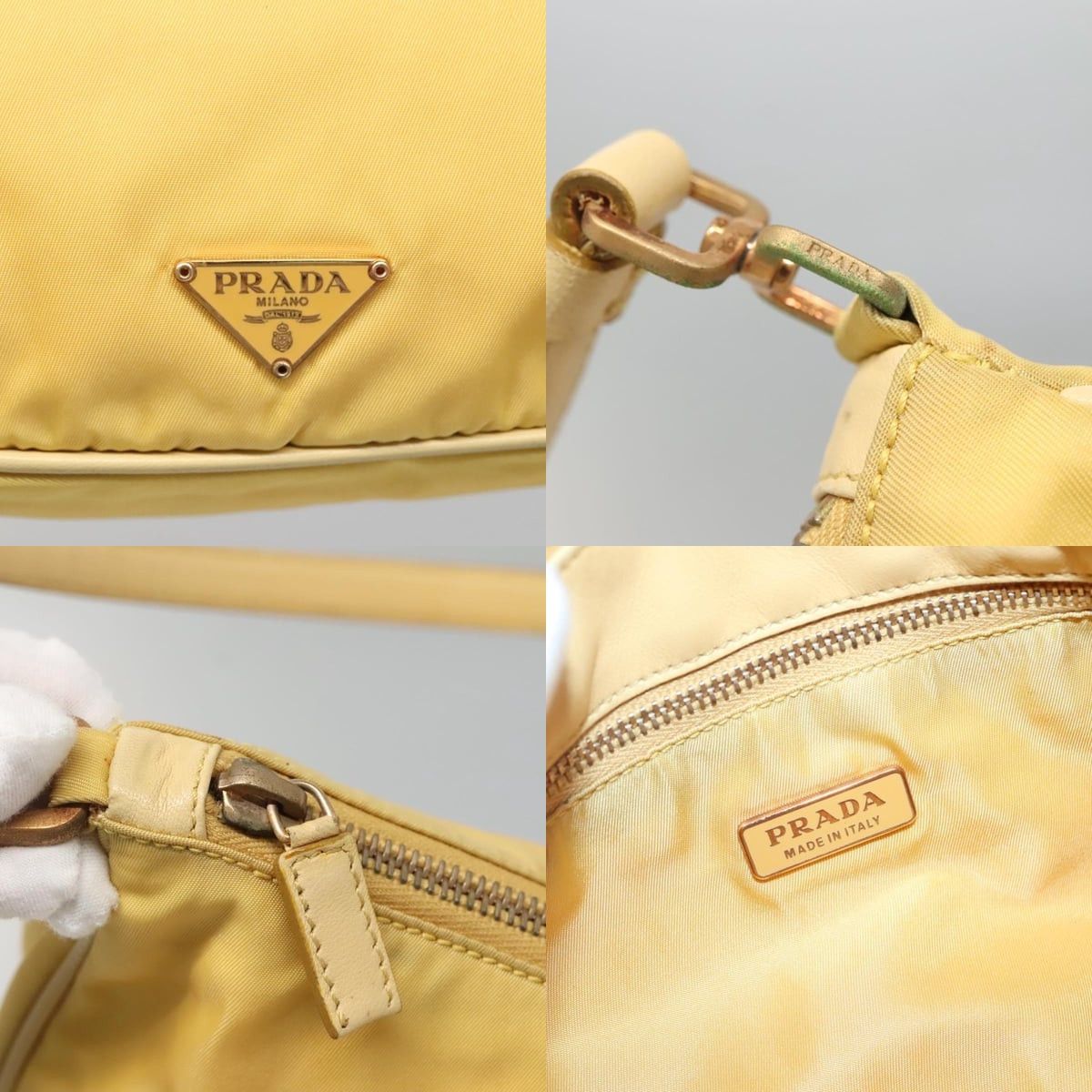 Prada PRADA Shoulder Bag Nylon Yellow Gold Size ONE SIZE - 11 Thumbnail