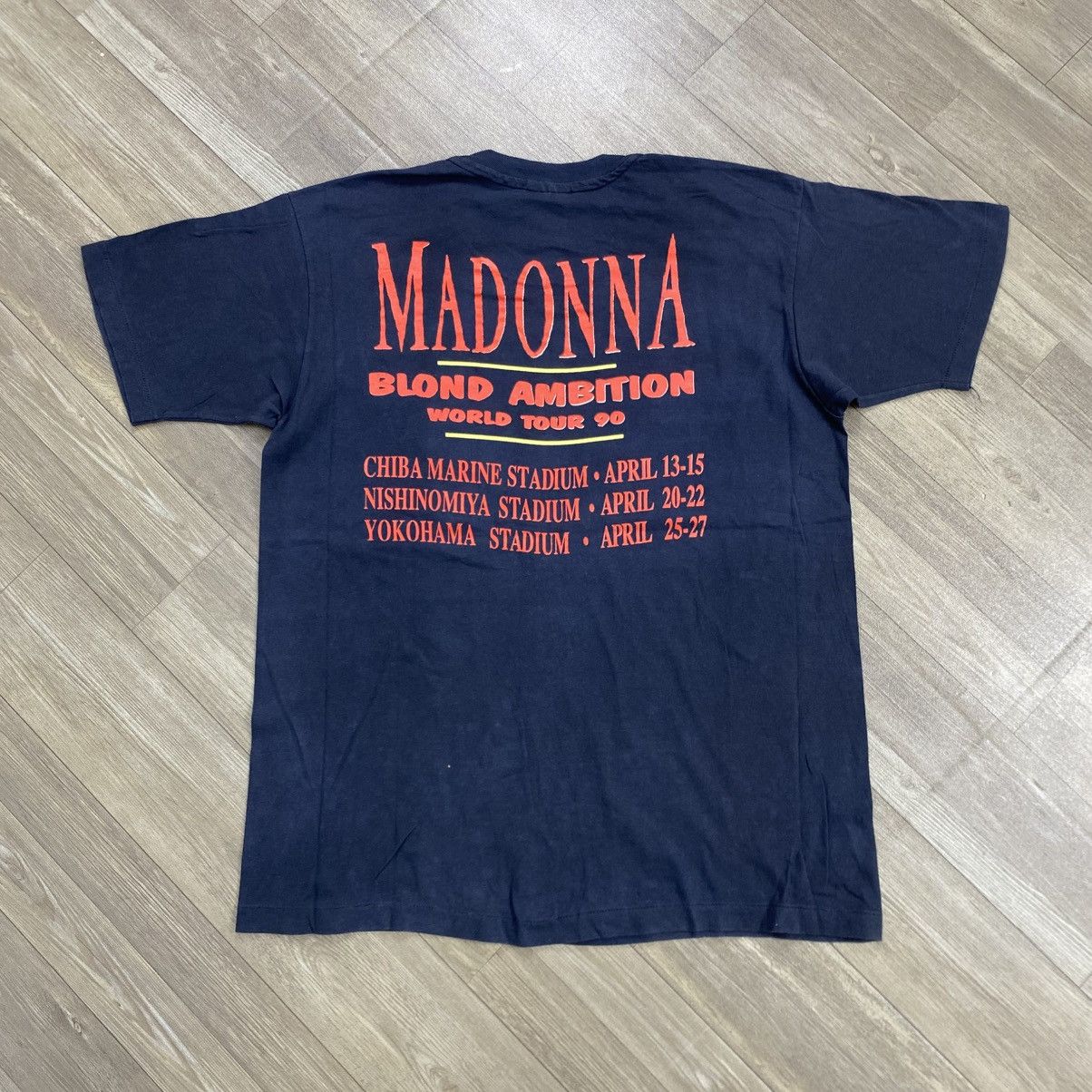 Band Tees 1990s Vintage Madonna Blond Ambition World Tour T-Shirt Size US L / EU 52-54 / 3 - 12 Thumbnail