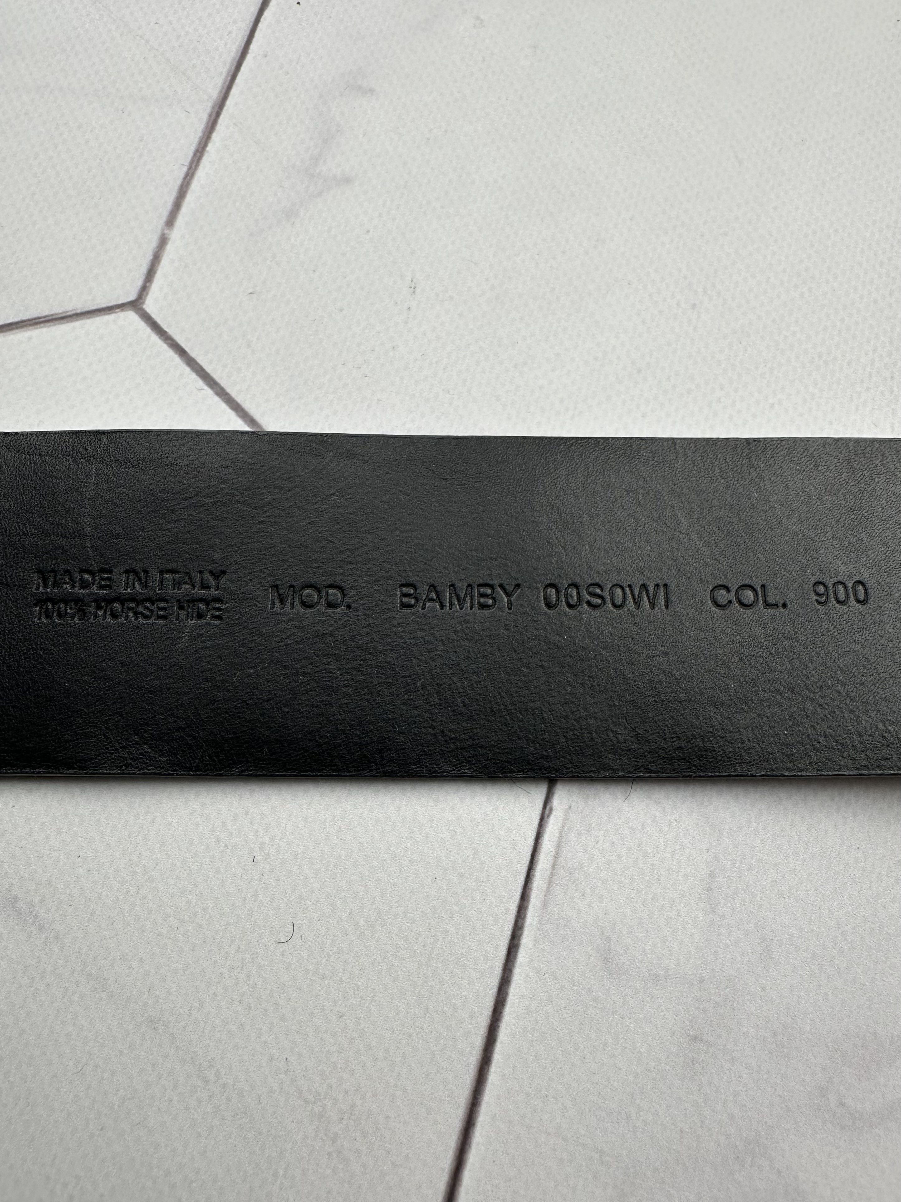 Diesel Diesel Black Gold Leather/Horse Hide Belt (B260) Size 32 - 6 Thumbnail