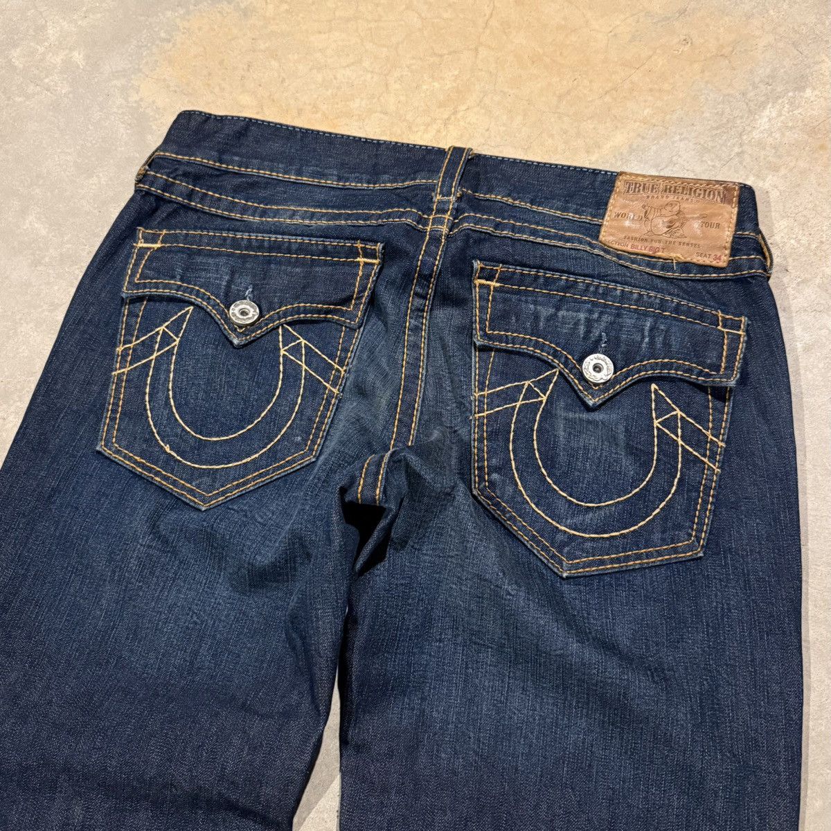 True Religion Vtg 2000s True Religion Billy Big T Distressed Bootcut Jeans Size US 36 / EU 52 - 4 Thumbnail