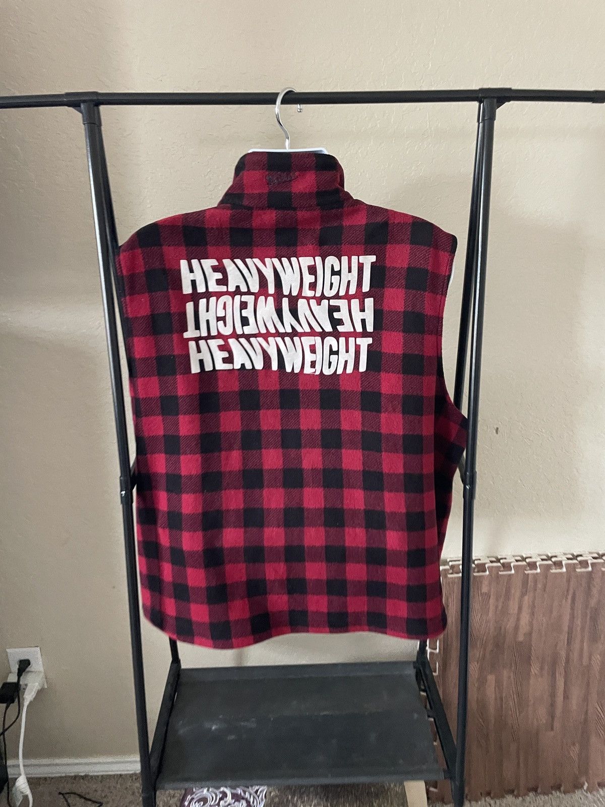 Woolrich Woolen Mills Heavyweight Buffalo Red & Black Fleece vest Size US XL / EU 56 / 4 - 5 Thumbnail