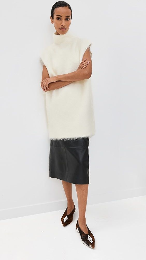 Marni o1y1125 Sleeveless Sweater in White Size S / US 4 / IT 40 - 4 Thumbnail