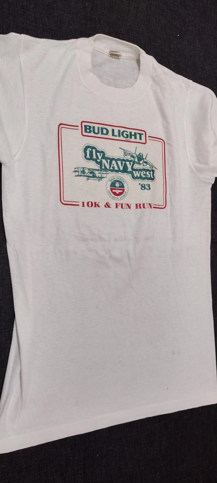 Other BUD LIGHT Vintage 1983 T-shirt Navy Horse Gym Muscle Uni S/M Size US S / EU 44-46 / 1 - 9 Thumbnail